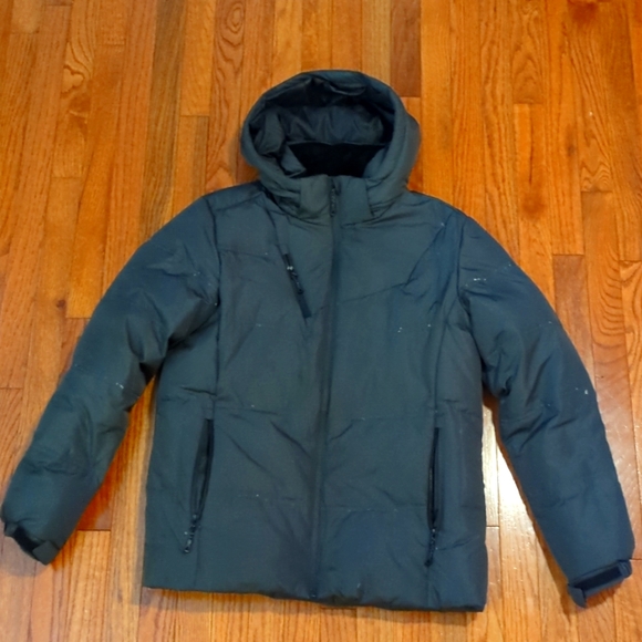 YesStyle Jackets & Coats Charcoal Down Puffer Jacket Hood Mens